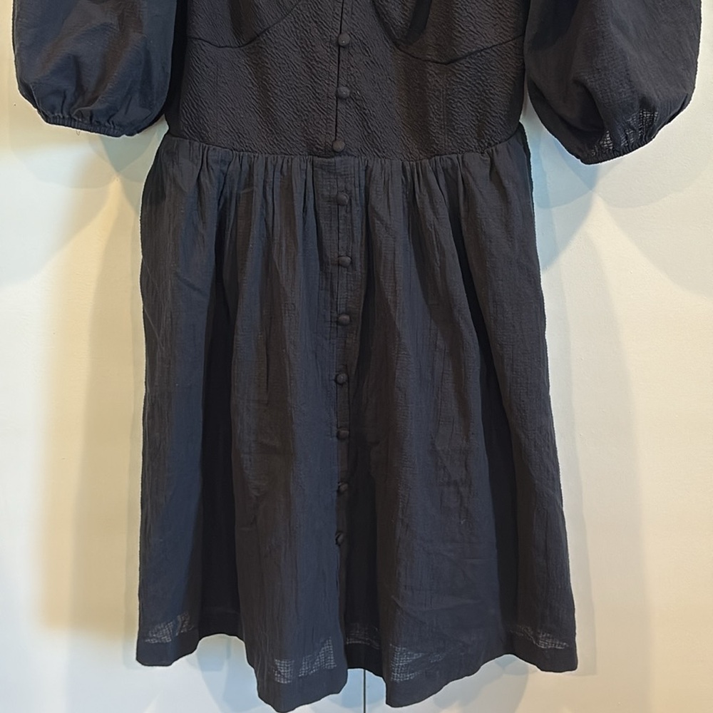 Maeve Puff Sleeve Mini Dress Black Size XL - Picture 6 of 16